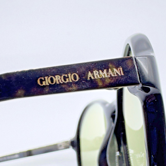 Giorgio Armani Sunglasses GA 667 8EBBN Black Round Frame Amber Lens 55-18-135 main image 8